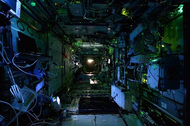 16. ISS with the lights off