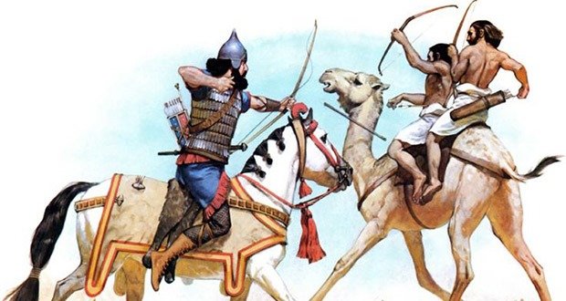 Camel-mounted warriors