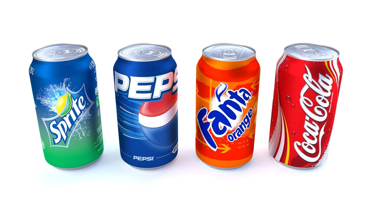 coke, pepsi, fanta